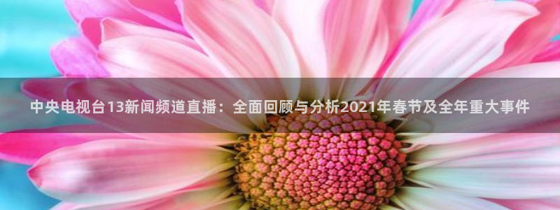 nba直播说球帝在线观看免费：中央电视台13新闻频道直播：全面回顾与分析2021年春节及全年重大事件